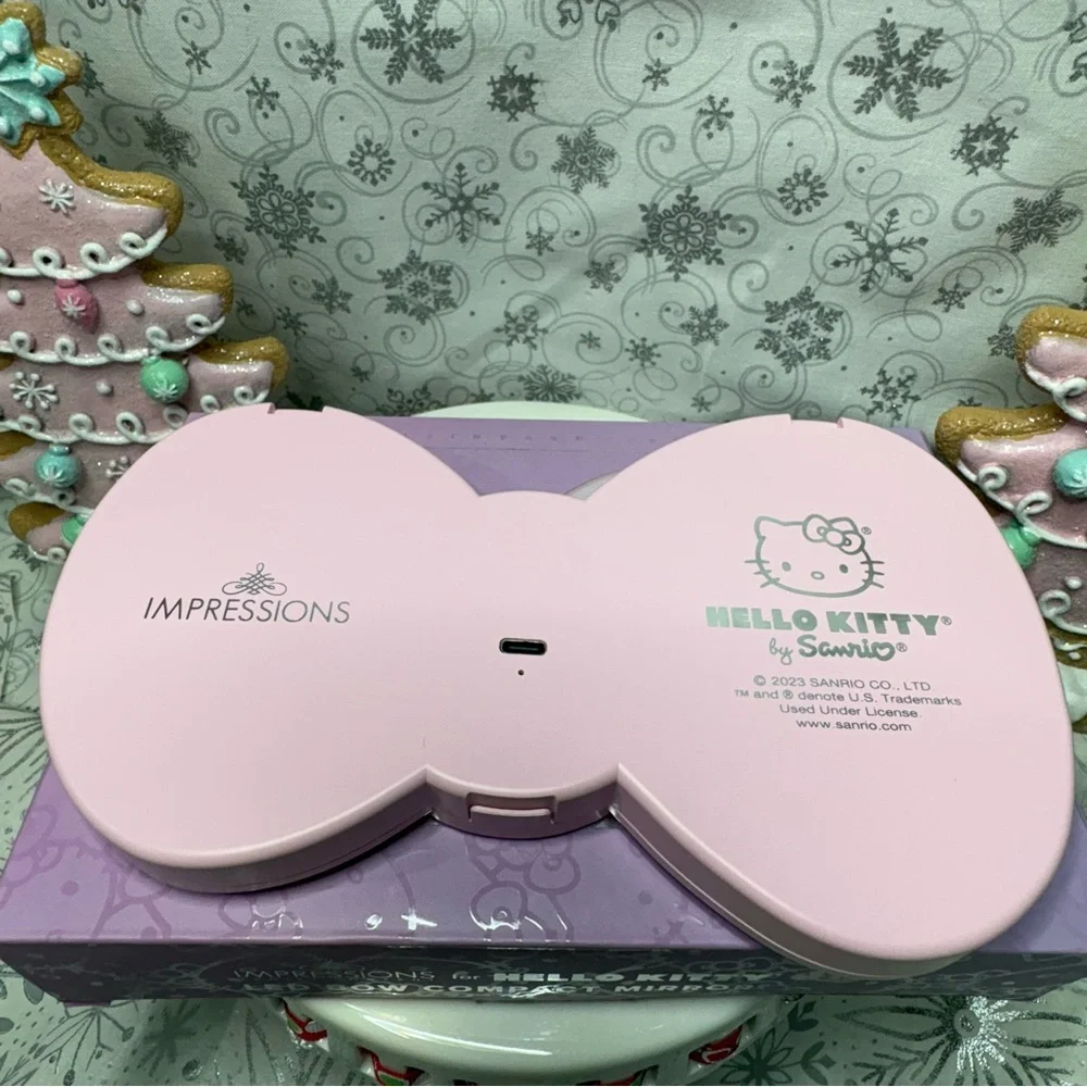 Impressions Sanrio Hello Kitty LED Pink Bow Compact Mirror Christmas Stocking